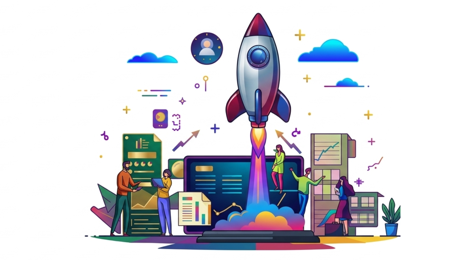 square minimalist illustration representing gst filing and review, featuring elements like a tax invoice document, checklist with checkmarks, calculator, and a professional reviewing financial rec (3)
